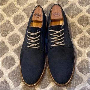 Navy oxford blue suede shoes